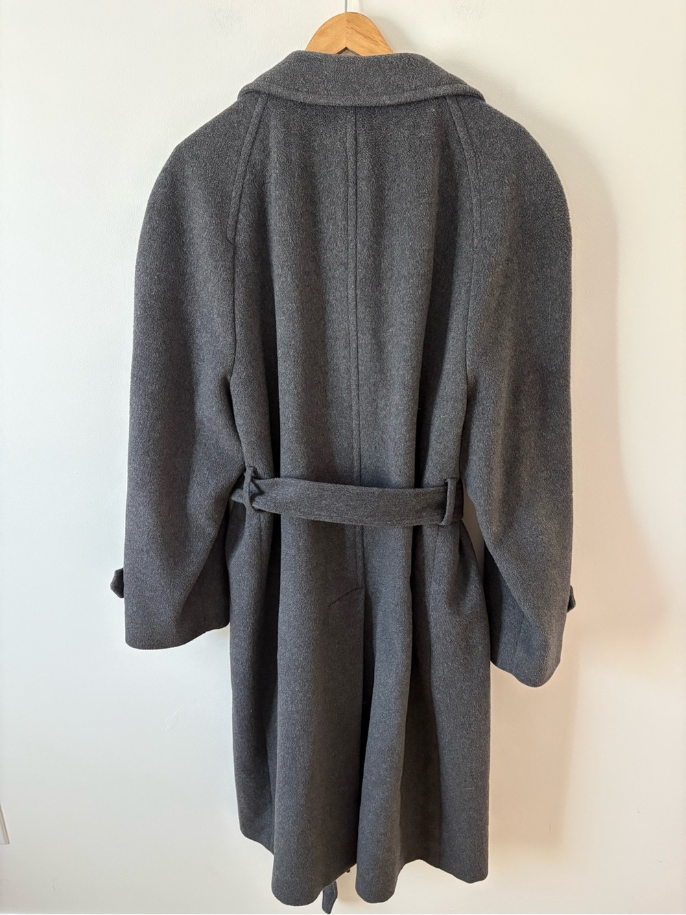 Vintage Wool Cashmere Oversized Coat Size 44 XL Italian Fabric Heavyweight Fall - Picture 11 of 16